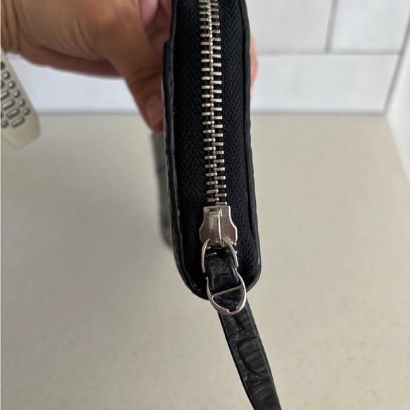 VTG Etienne Aigner Black Crocodile Leather Wallet Wristlet Classic Old Money EUC - Picture 3 of 8